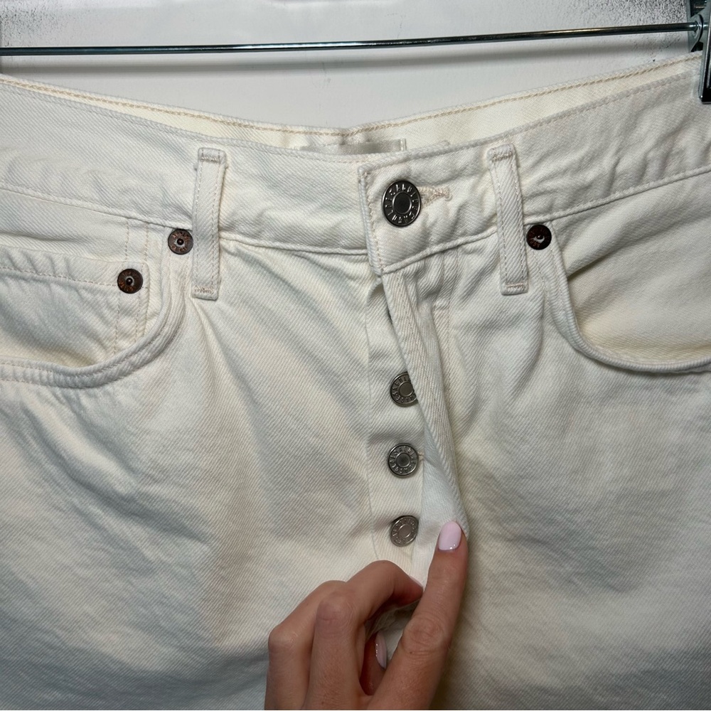 Agolde Parker Short White/Cream Size 26 - Picture 3 of 10